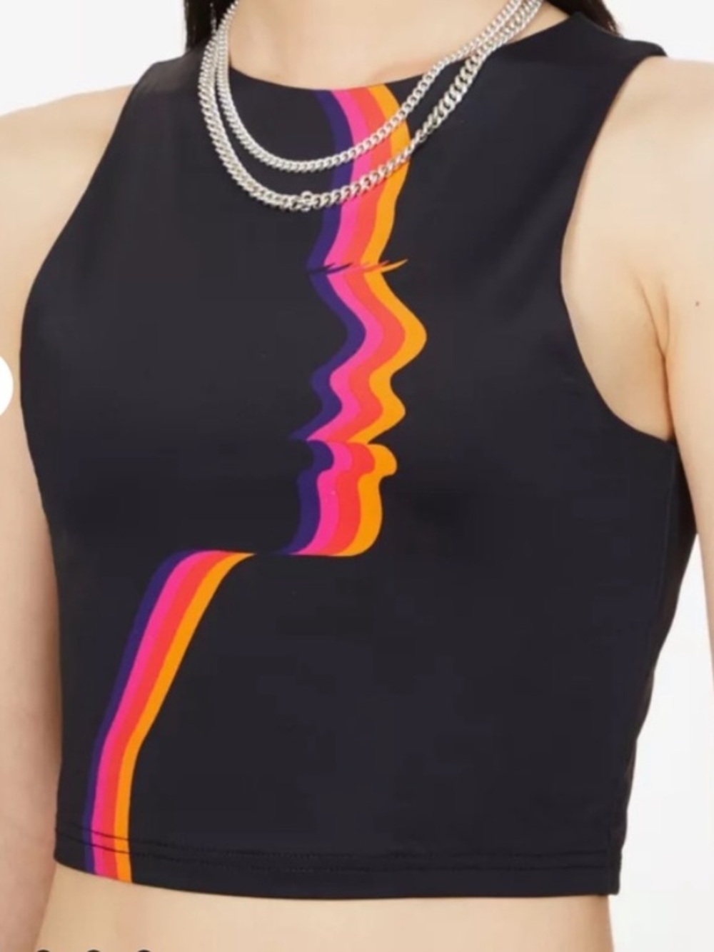The KRIPT Saira Graphic Print Sleeveless Crop Top NWOT